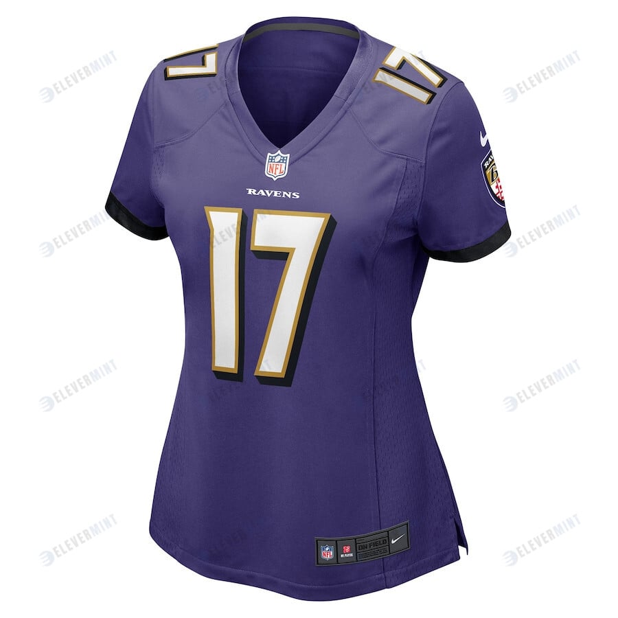Kenyan Drake 17 Baltimore Ravens Women's Game Player Jersey - Purple