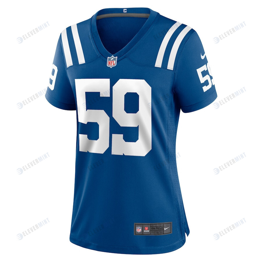 Cameron McGrone 59 Indianapolis Colts Women Team Game Jersey - Royal
