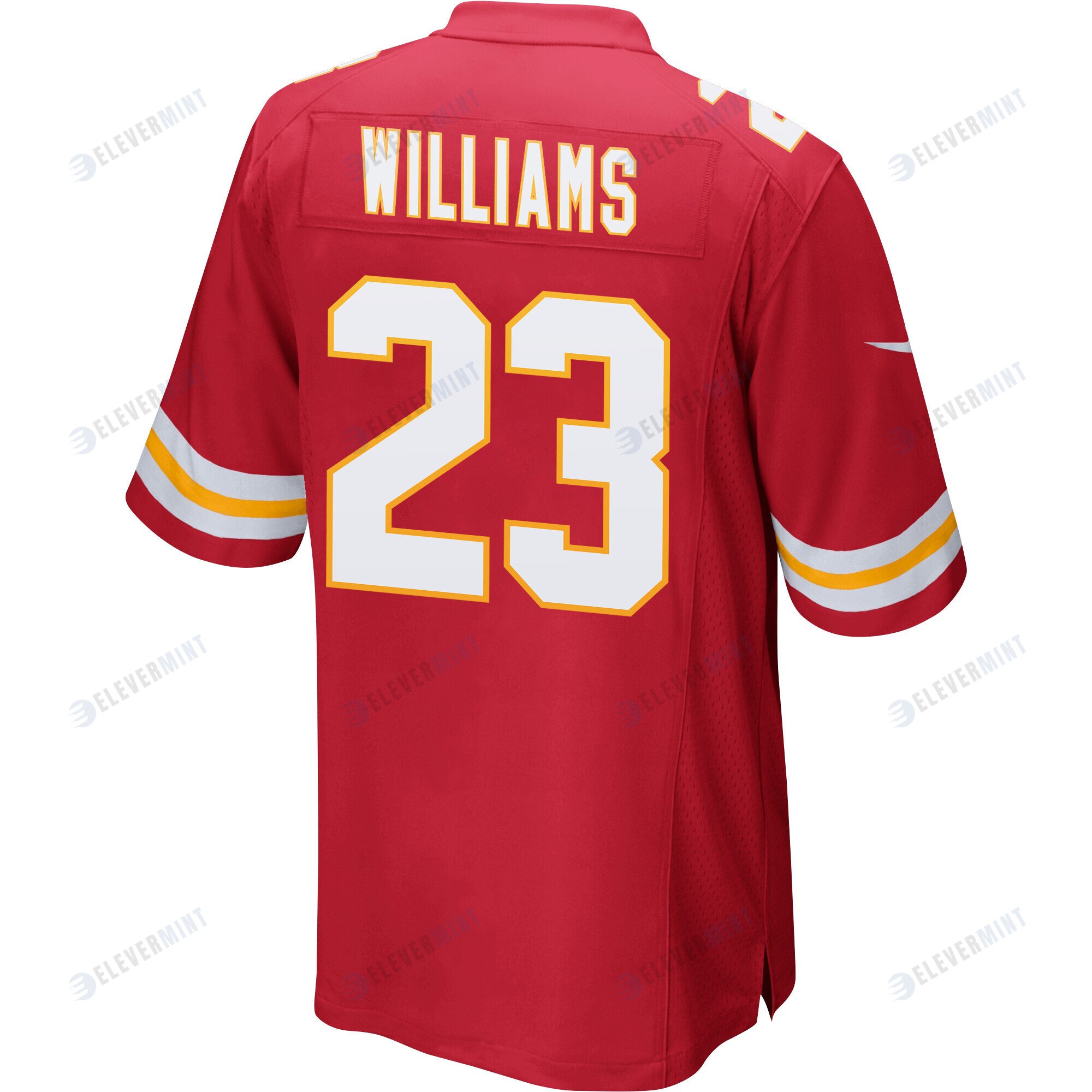 Joshua Williams 23 Kansas City Chiefs Super Bowl LVII Champions 3 Stars Men Game Jersey - Red