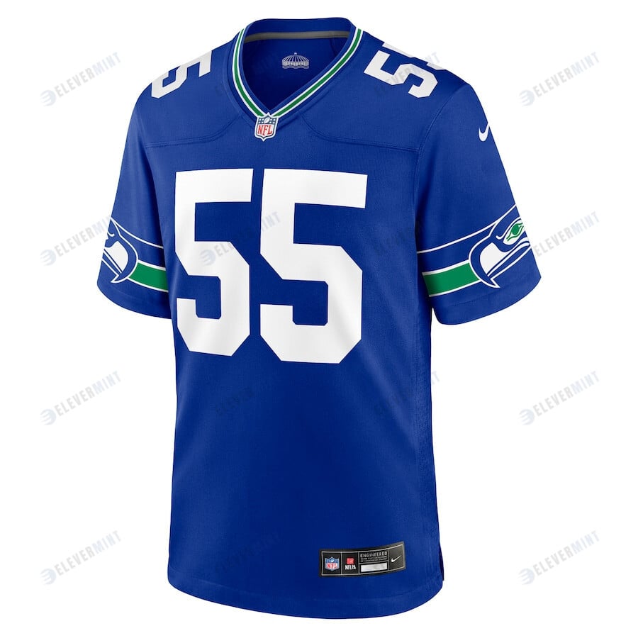 Brian Bosworth 55 Seattle Seahawks Men Throwback Game Jersey - Royal