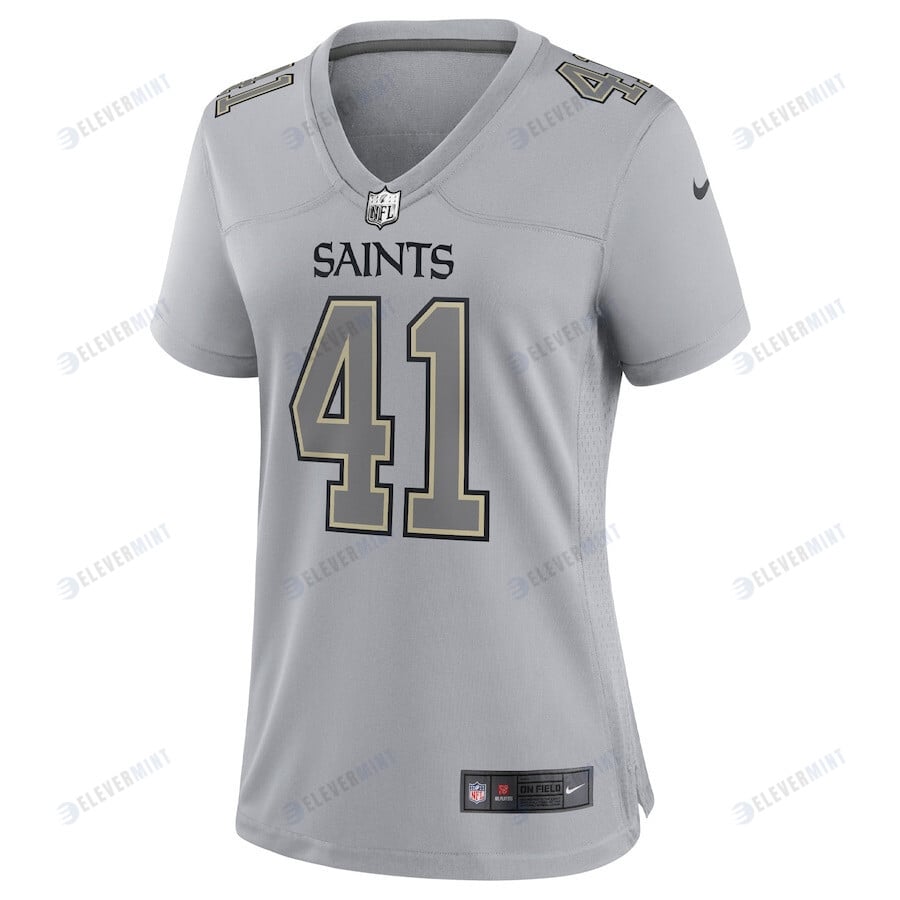 Alvin Kamara 41 New Orleans Saints Women's Atmosphere Fashion Game Jersey - Gray