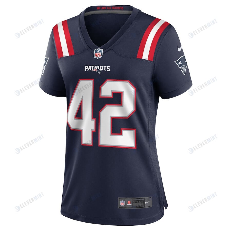 J.J. Taylor 42 New England Patriots Women Team Game Jersey - Navy