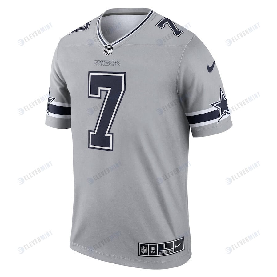 Trevon Diggs 7 Dallas Cowboys Inverted Legend Jersey - Gray