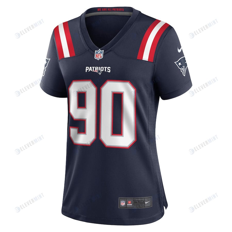 Christian Barmore 90 New England Patriots Women Game Jersey - Navy