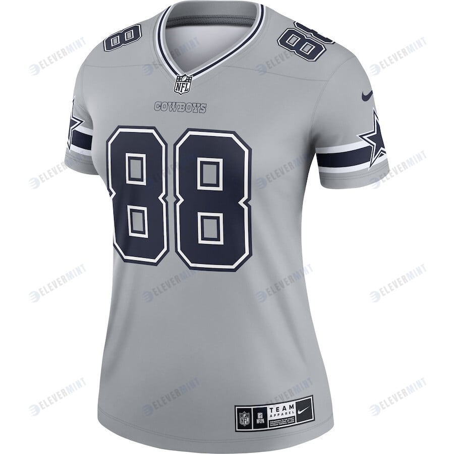 CeeDee Lamb 88 Dallas Cowboys Women's Inverted Legend Jersey - Gray