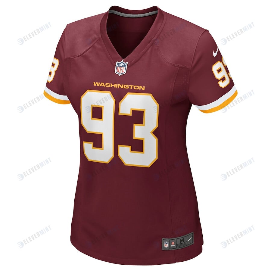 Jonathan Allen 93 Washington Commanders Football Team Women Game Jersey - Burgundy