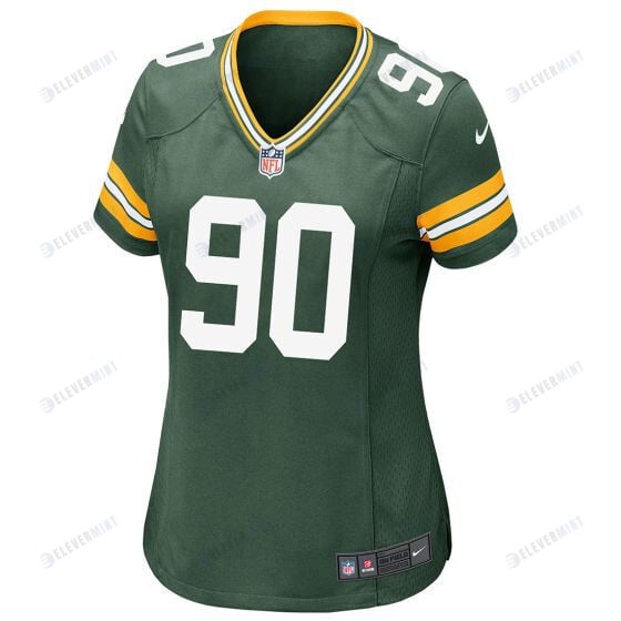 Lukas Van Ness 90 Green Bay Packers Women Home Game Jersey - Green