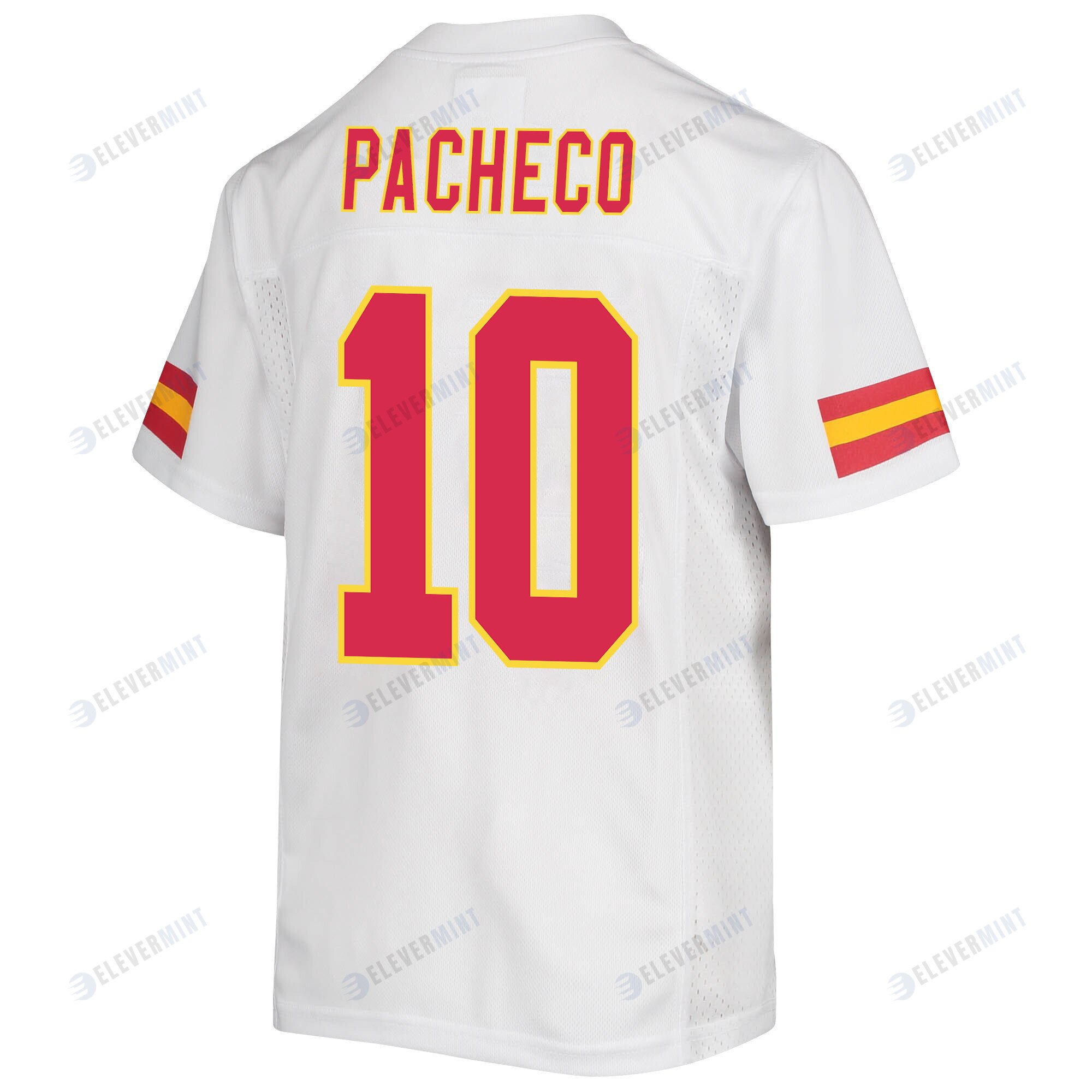 Isiah Pacheco 10 Kansas City Chiefs Super Bowl LVII Champions 3 Stars Youth Game Jersey - White