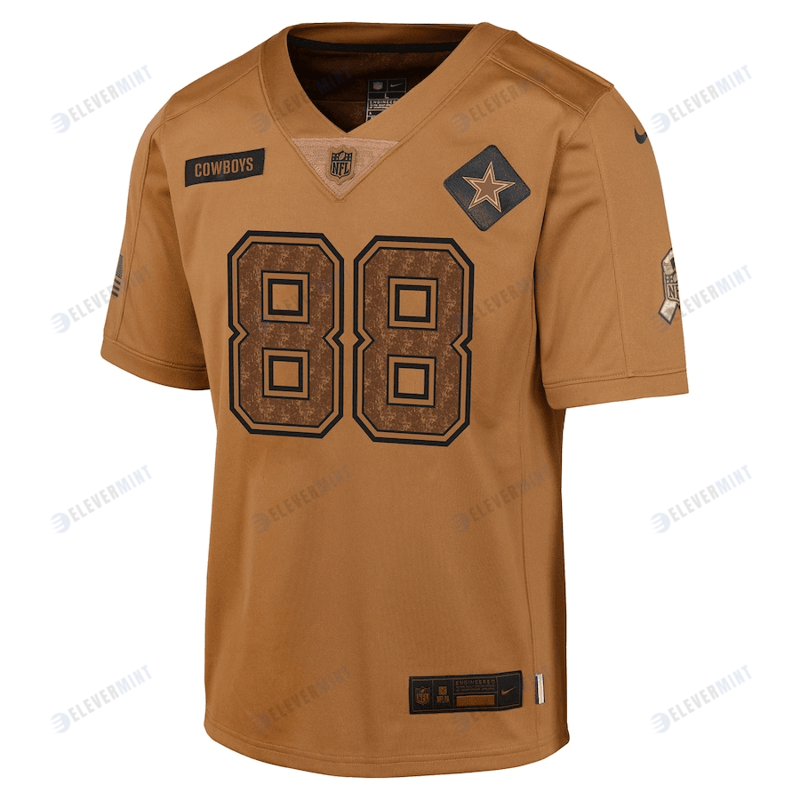 CeeDee Lamb 88 Dallas Cowboys 2023 Salute To Service Limited YOUTH Jersey - Brown