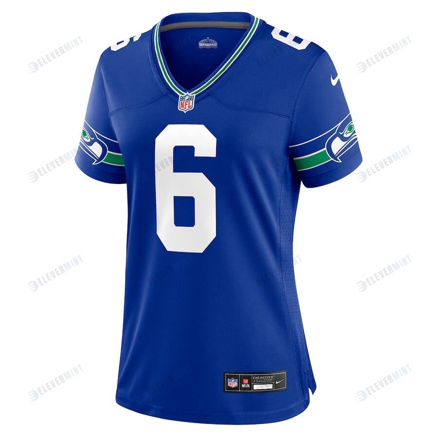 Quandre Diggs 6 Seattle Seahawks Women's Throwback Player Game Jersey - Royal