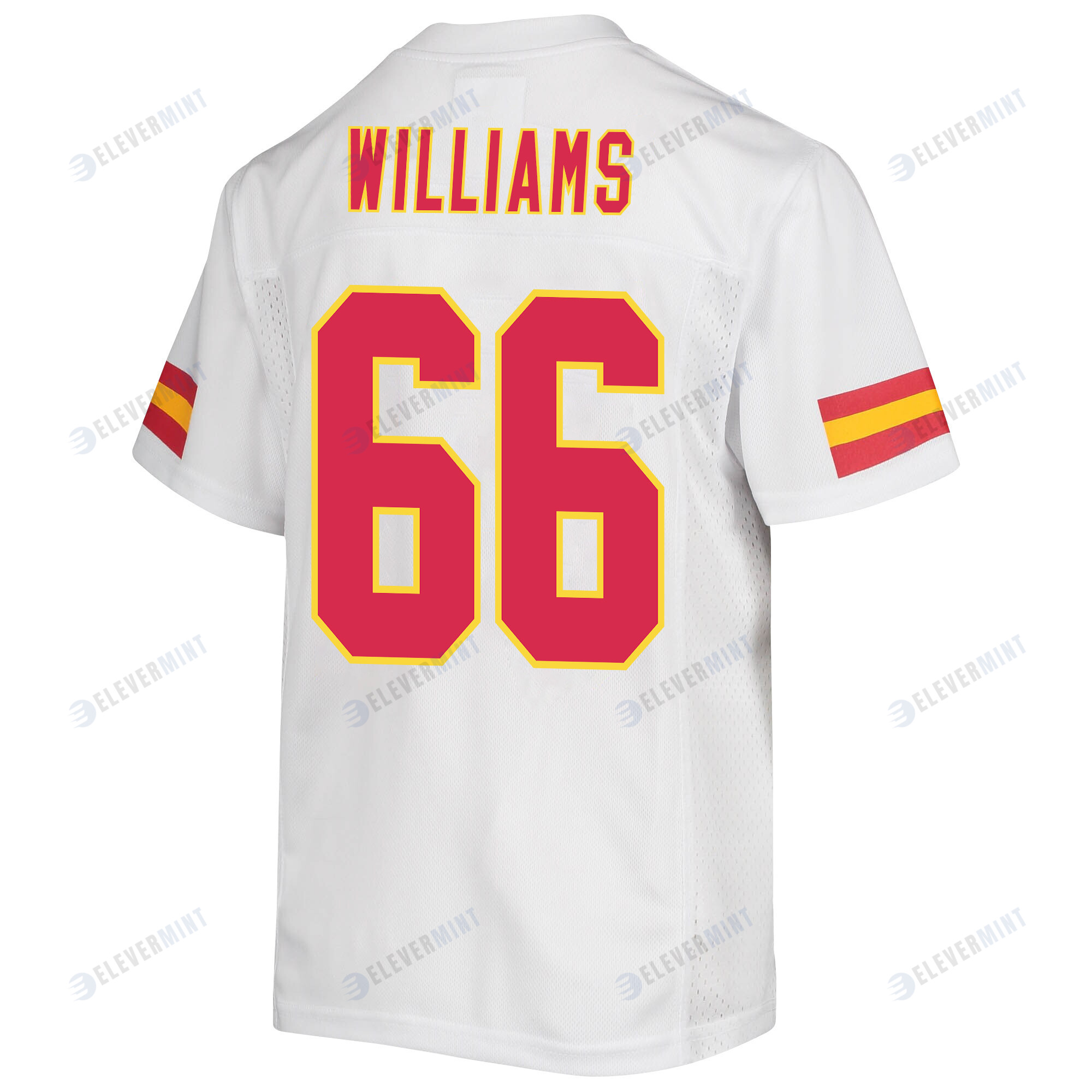 Brandon Williams 66 Kansas City Chiefs Super Bowl LVII Champions 3 Stars Youth Game Jersey - White