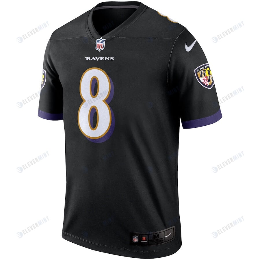 Lamar Jackson 8 Baltimore Ravens Legend Jersey - Black