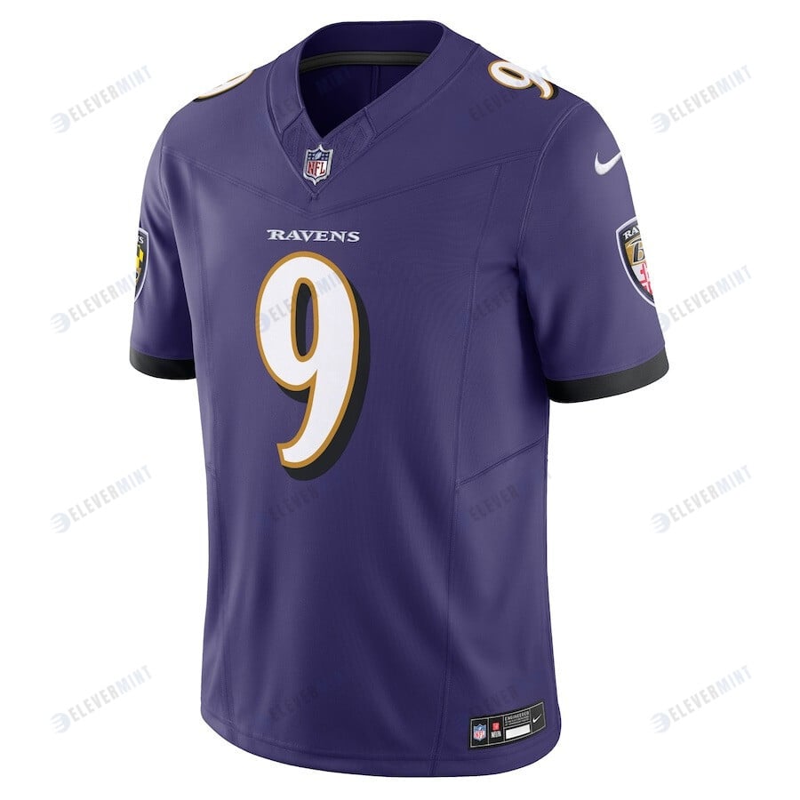 Justin Tucker 9 Baltimore Ravens Vapor F.U.S.E. Limited Jersey - Purple
