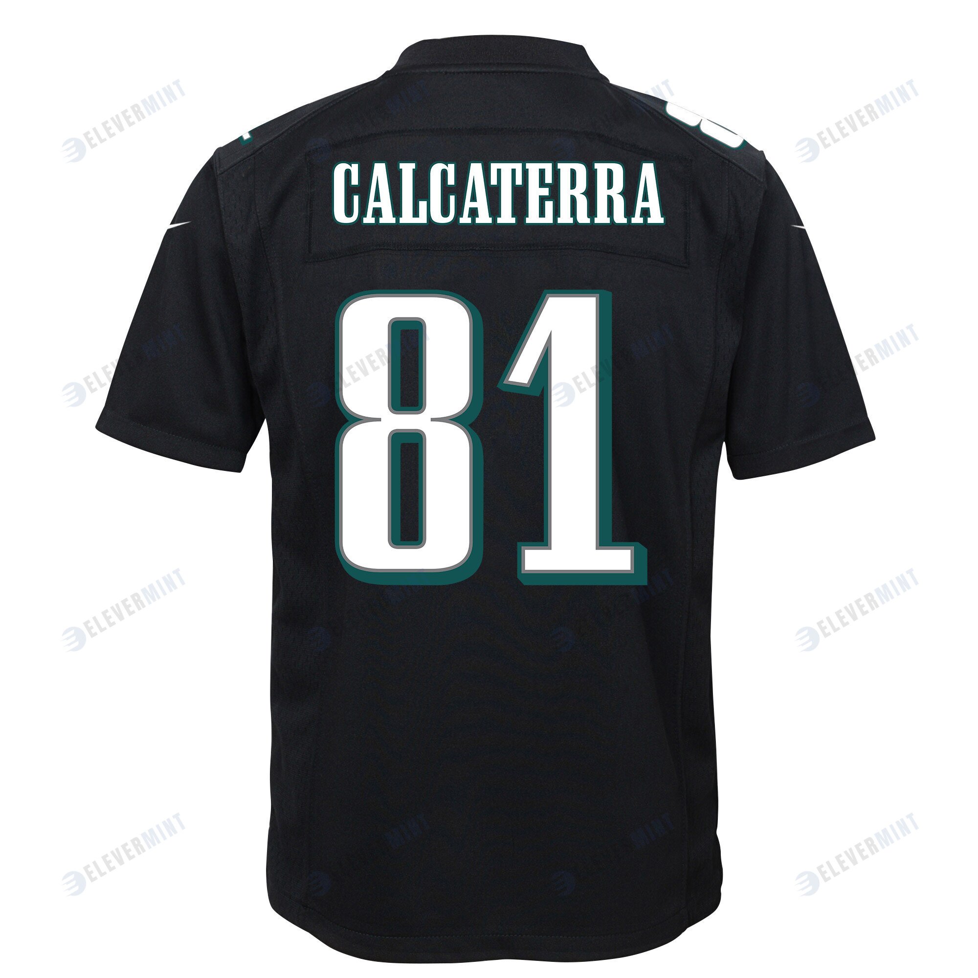 Grant Calcaterra 81 Philadelphia Eagles Super Bowl LVII Champions 2 Stars Youth Game Jersey - Black