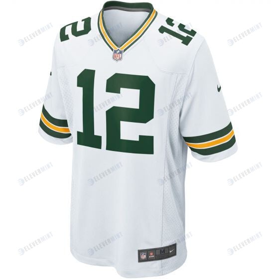 Aaron Rodgers 12 Green Bay Packers YOUTH Away Game Jersey - White