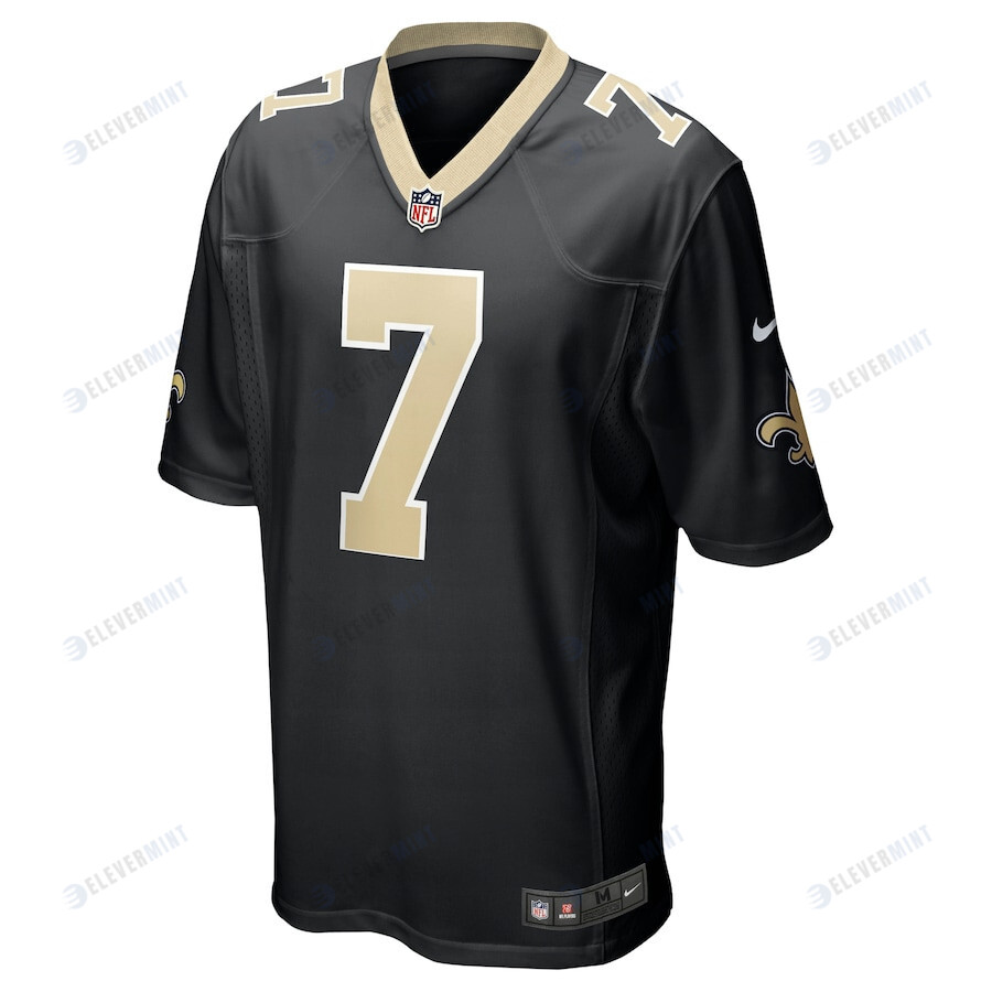 Taysom Hill 7 New Orleans Saints Men's Team Game Jersey - Black