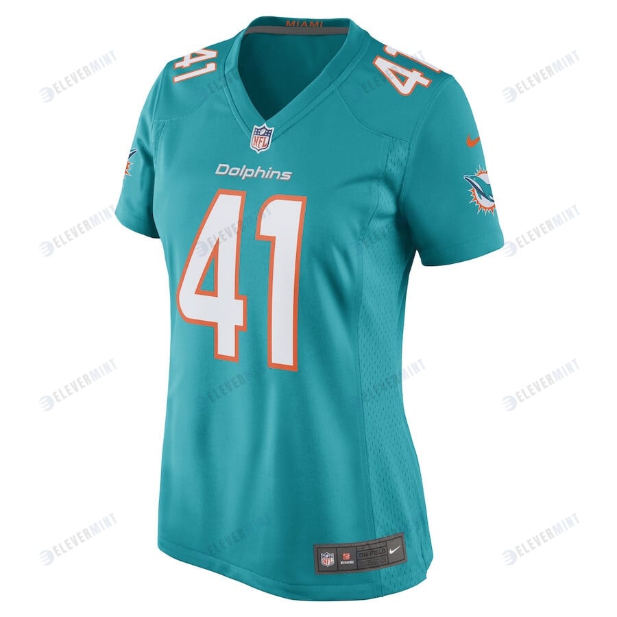 Channing Tindall 41 Miami Dolphins Women Game Jersey - Aqua