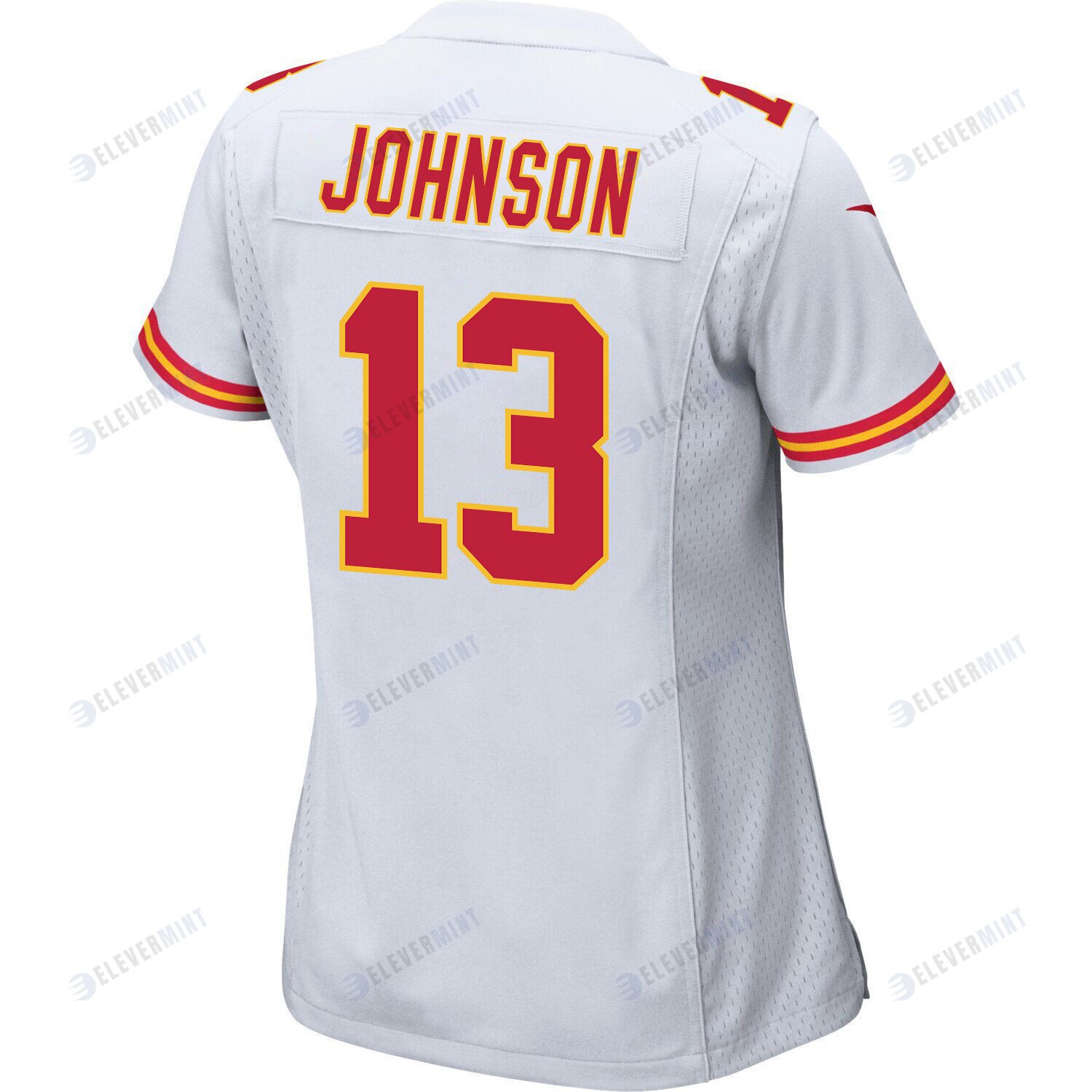 Nazeeh Johnson 13 Kansas City Chiefs Super Bowl LVII Champions 3 Stars Women Game Jersey - White