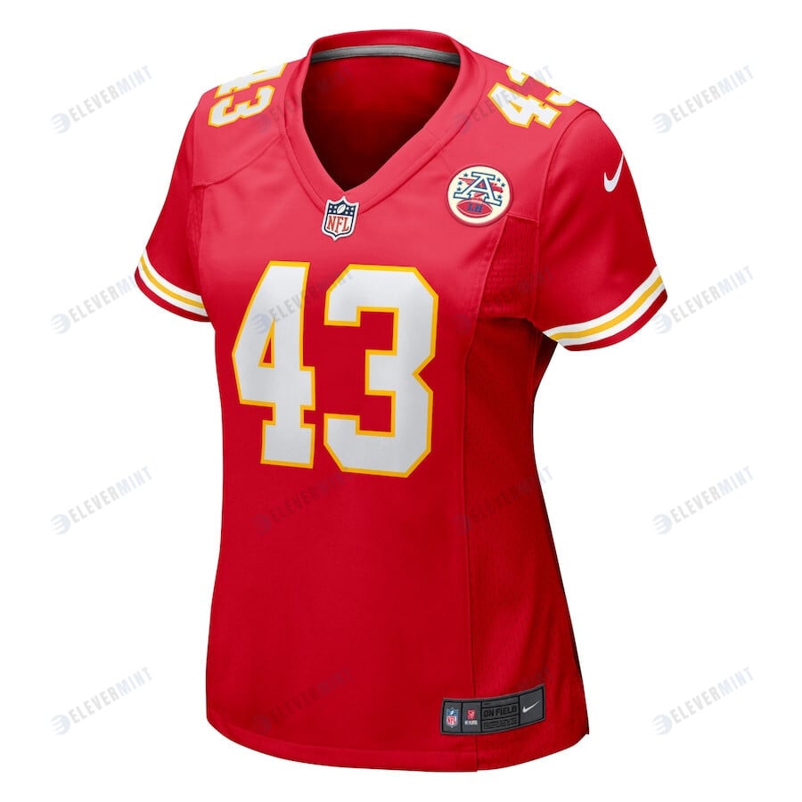 Jack Cochrane 43 Kansas City Chiefs Game Women Jersey - Red