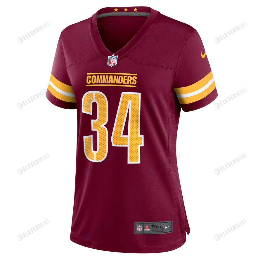 Christian Holmes 34 Washington Commanders Women Game Jersey - Burgundy