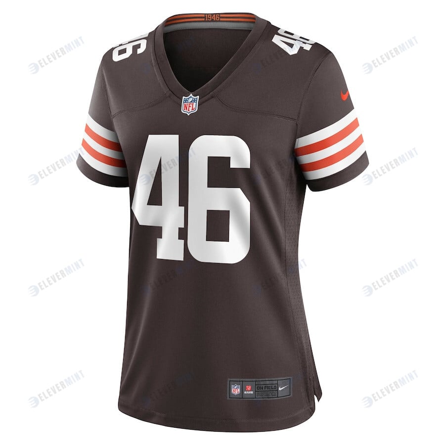 Don Fleming 46 Cleveland Browns Women's Game Player Jersey - Brown