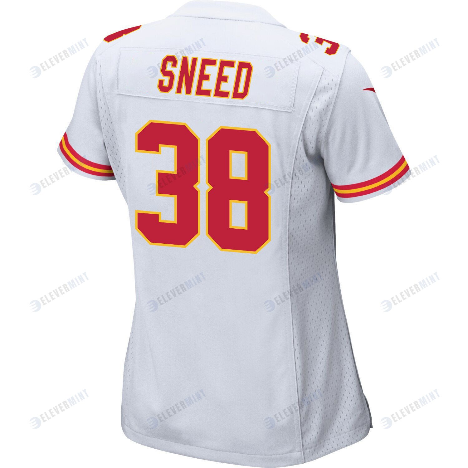 L'Jarius Sneed 38 Kansas City Chiefs Super Bowl LVII Champions 3 Stars Women Game Jersey - White