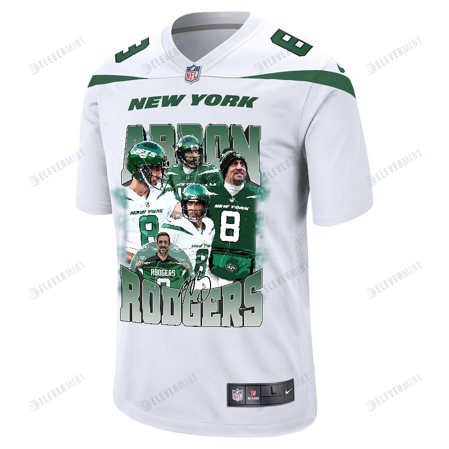 Aaron Rodgers 8 New York Jets Legacy Game Jersey - Men, White