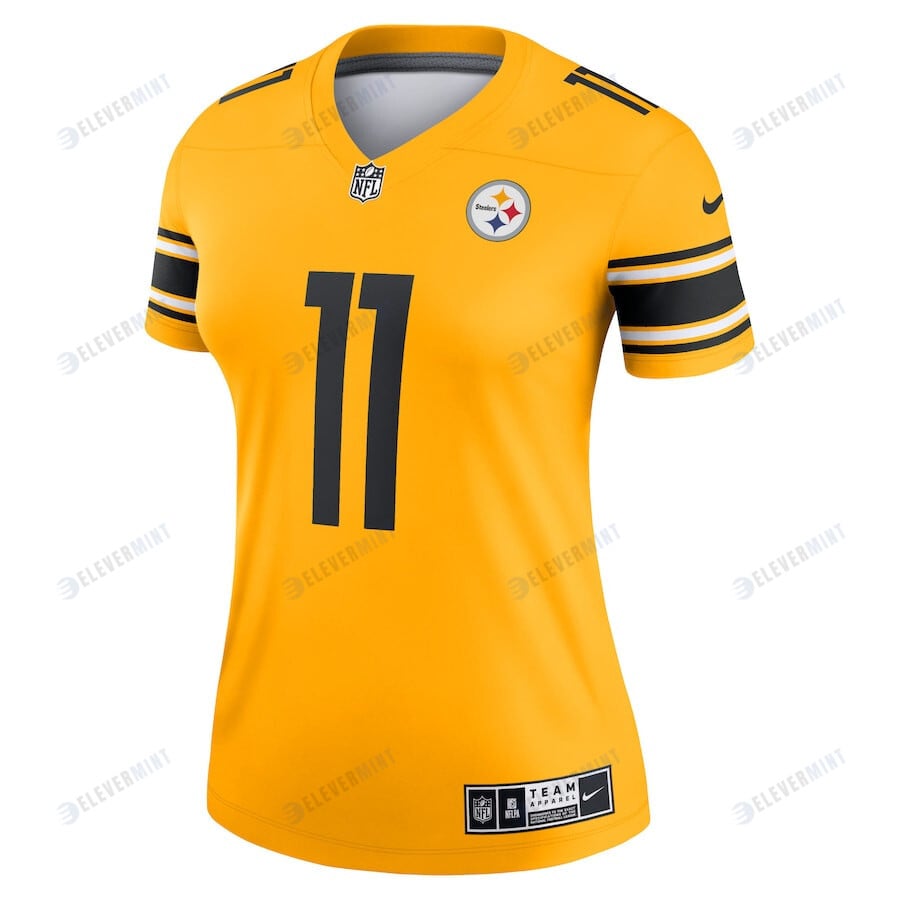 Chase Claypool 11 Pittsburgh Steelers Women's Inverted Legend Jersey - Gold