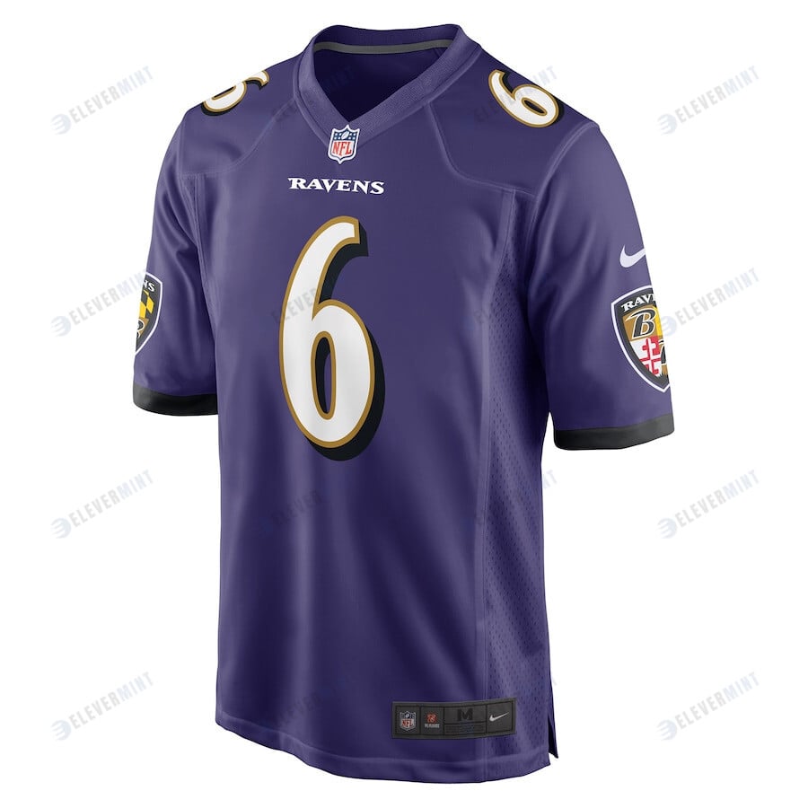 Patrick Queen 6 Baltimore Ravens Game Player Jersey - Purple