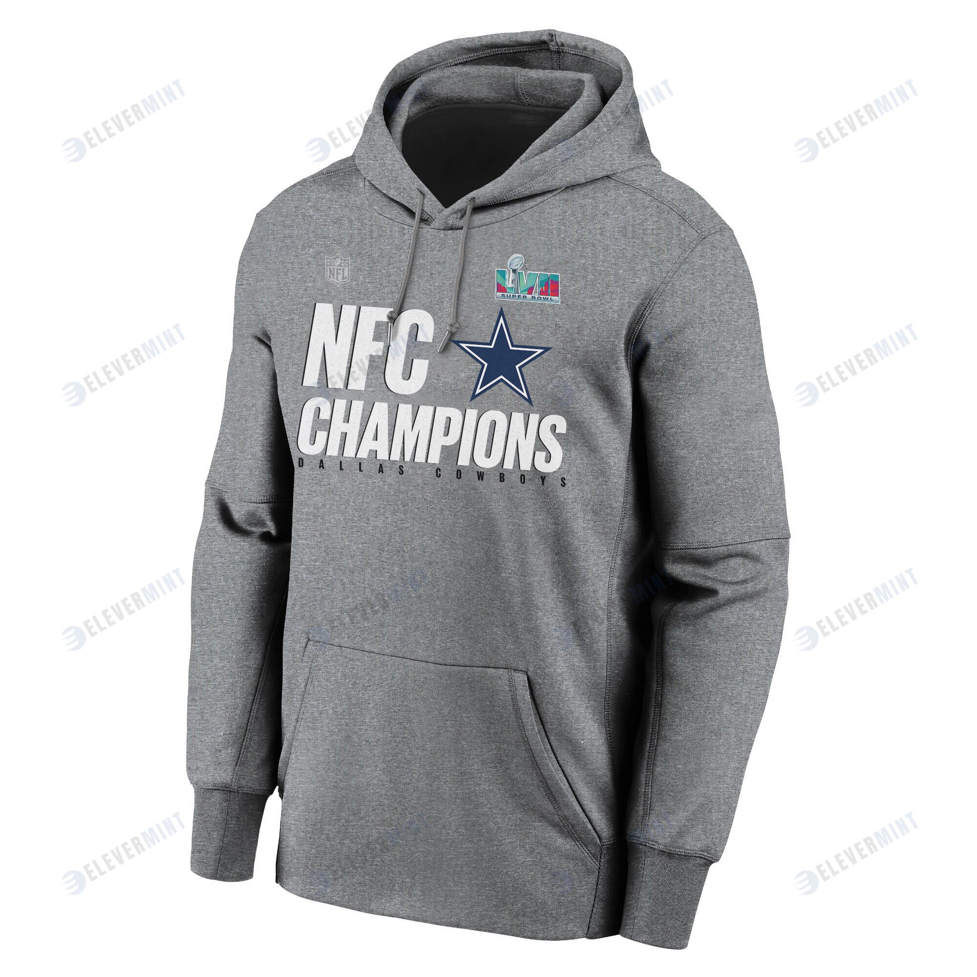 Dallas Cowboys NFC Conference Champions Light Grey Pullover Hoodie
