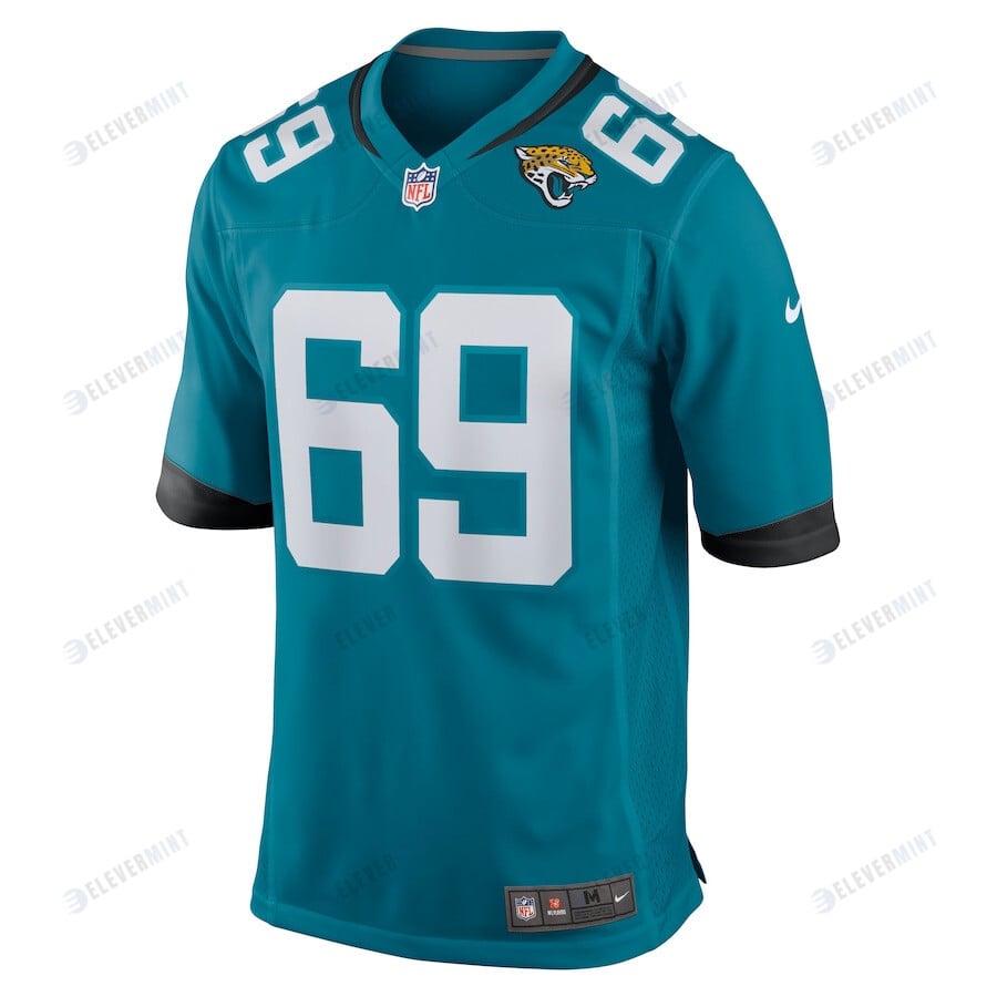 Tyler Shatley 69 Jacksonville Jaguars Men's Game Jersey - Teal
