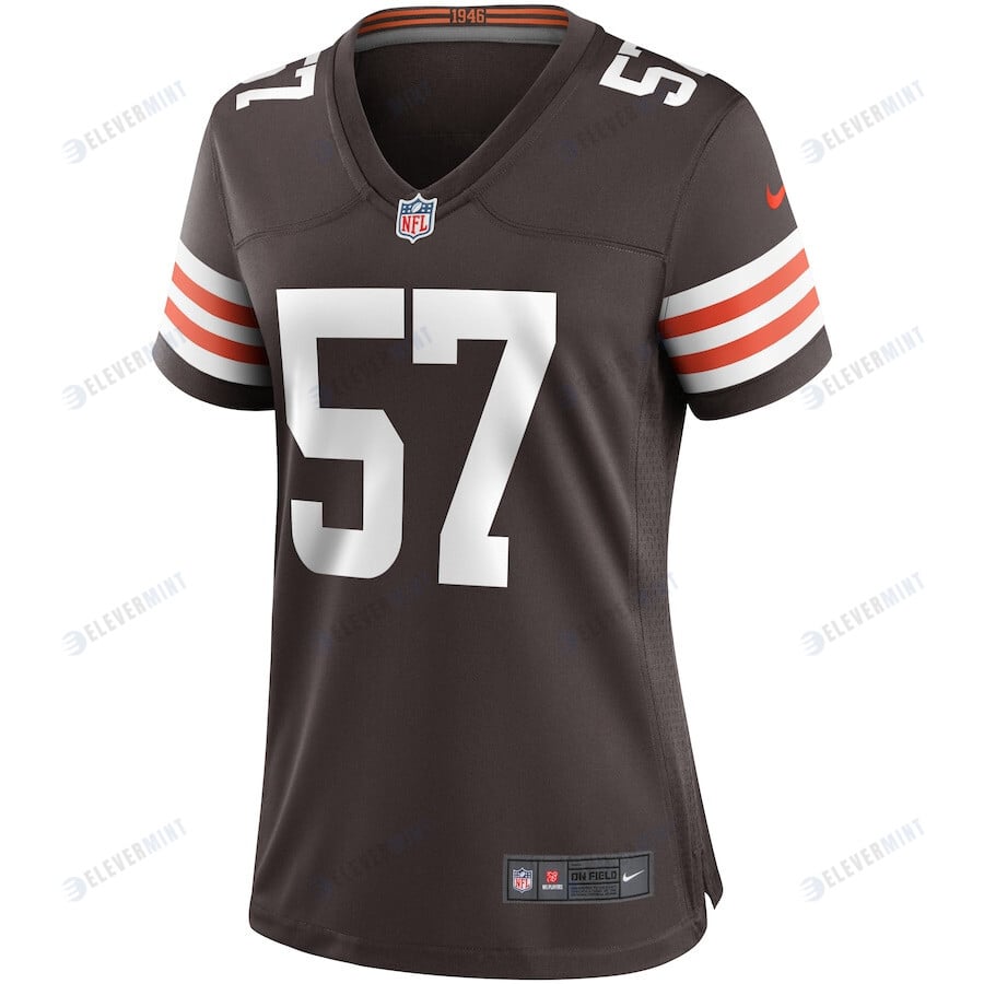 Clay Matthews 57 Cleveland Browns Women Game Retired Jersey - Brown