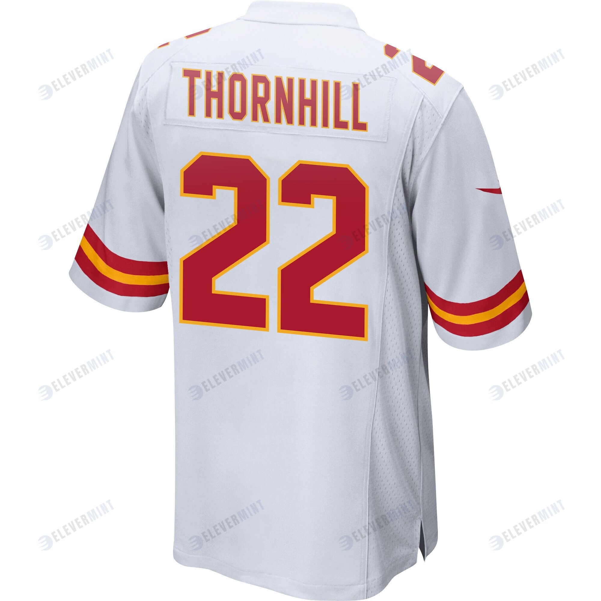 Juan Thornhill 22 Kansas City Chiefs Super Bowl LVII Champions Men Game Jersey - White