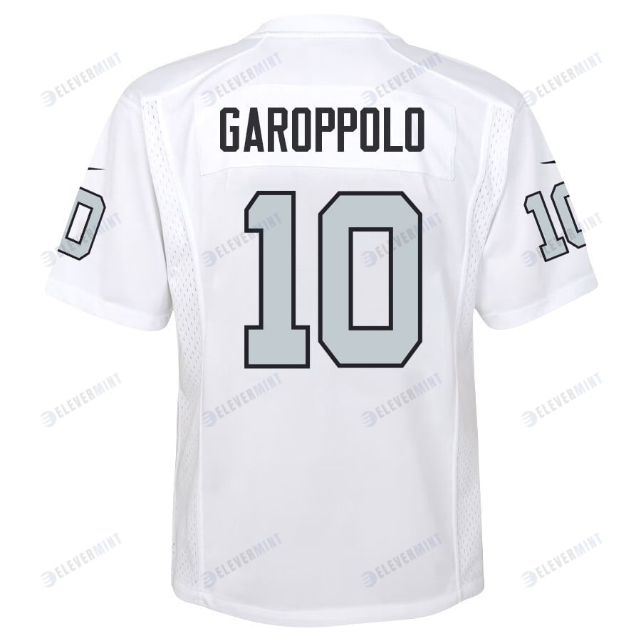 Jimmy Garoppolo 10 Las Vegas Raiders Alternate Game Youth Jersey - White