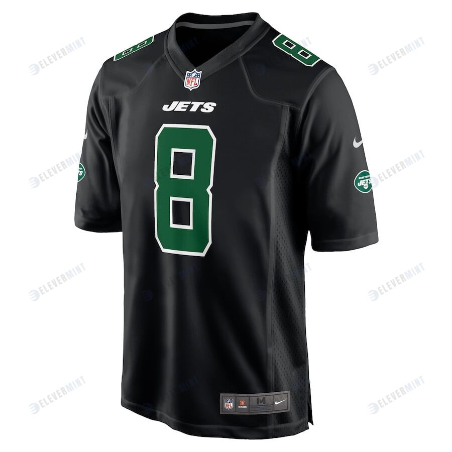 Aaron Rodgers 8 New York Jets Men Fashion Game Jersey - Black