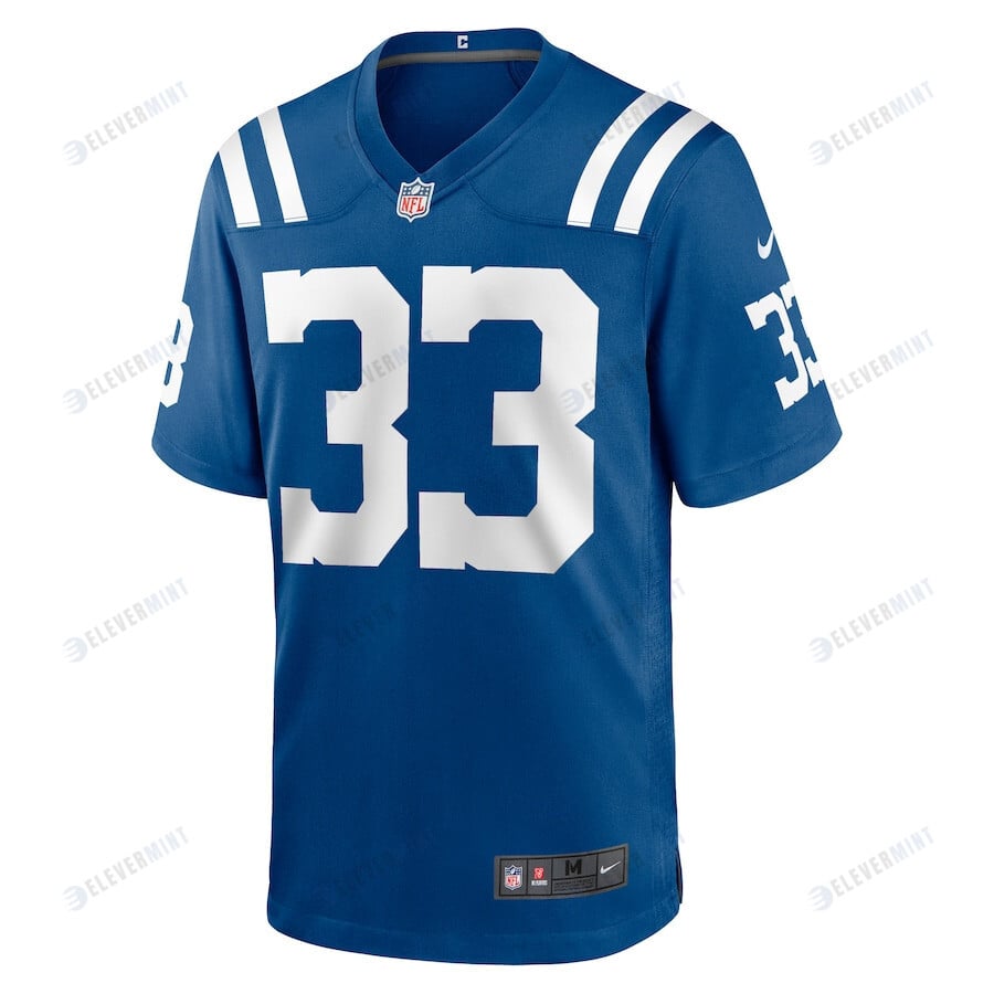 Dallis Flowers 33 Indianapolis Colts Men Game Jersey - Royal