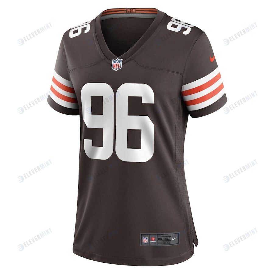 Jordan Elliott 96 Cleveland Browns Women's Game Player Jersey - Brown