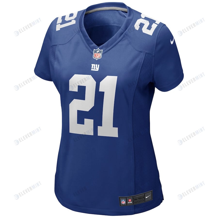 Tiki Barber 21 New York Giants Women Game Retired Jersey - Royal