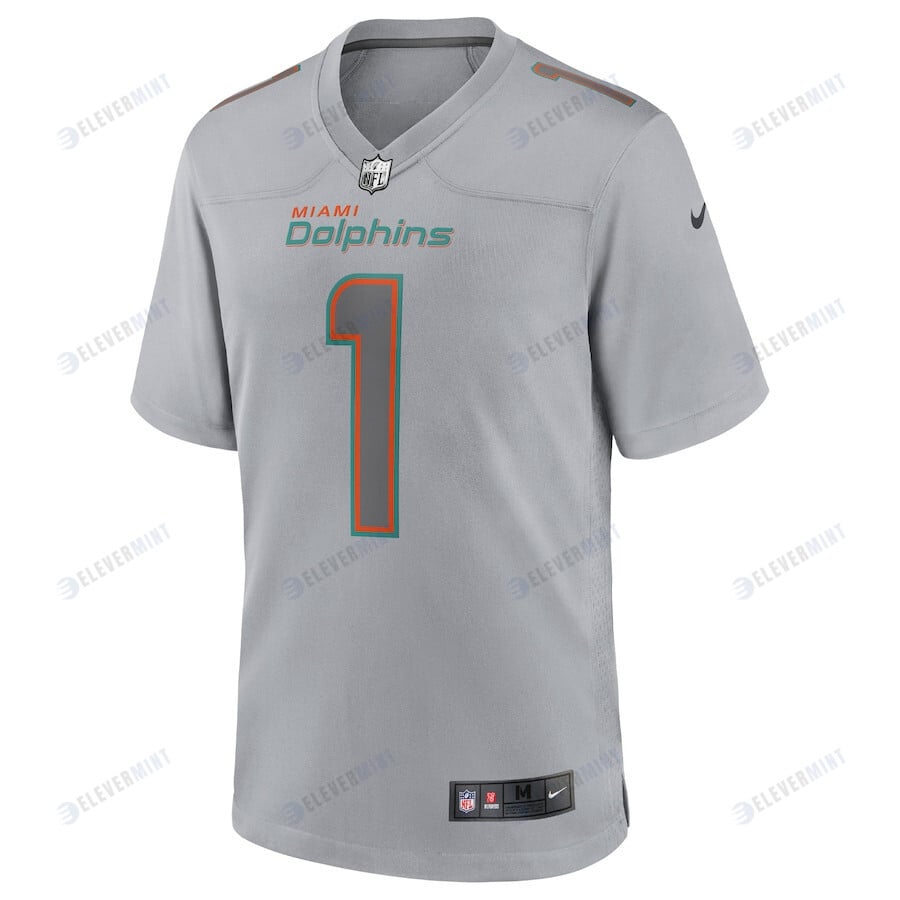Tua Tagovailoa 1 Miami Dolphins Atmosphere Fashion Game Jersey - Gray