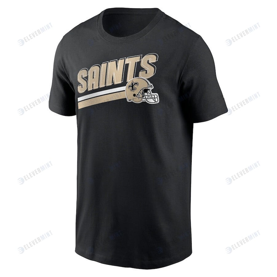 New Orleans Saints Essential Blitz Lockup T-Shirt - Black