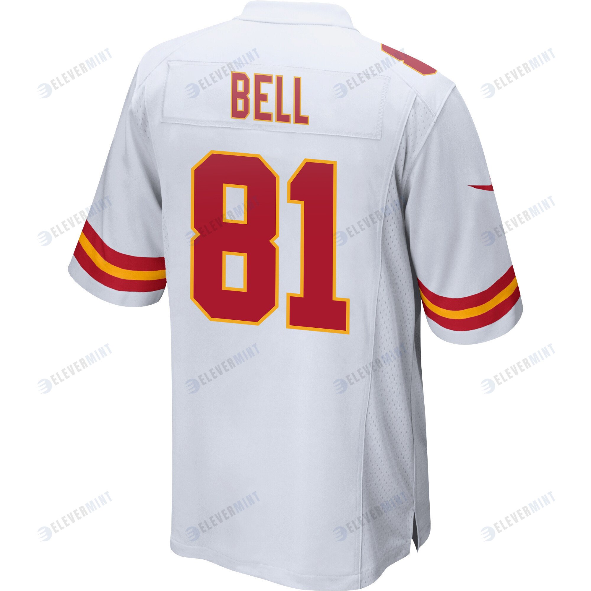 Blake Bell 81 Kansas City Chiefs Super Bowl LVII Champions Men Game Jersey - White