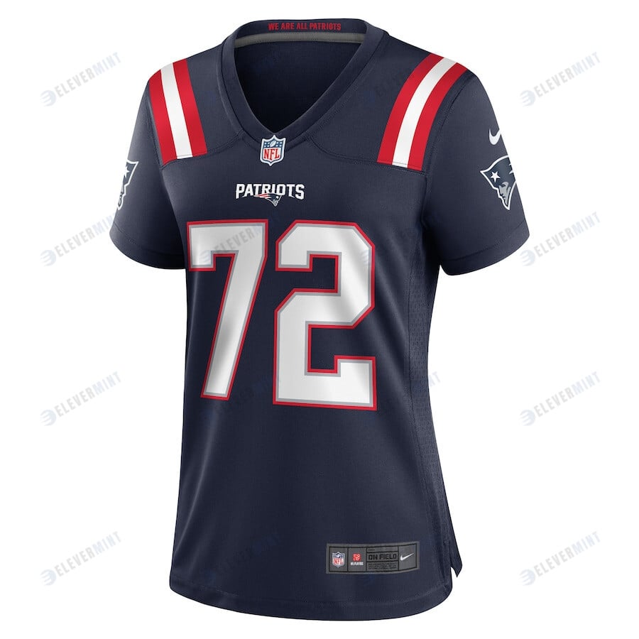 Tyrone Wheatley 72 New England Patriots Women Team Game Jersey - Navy