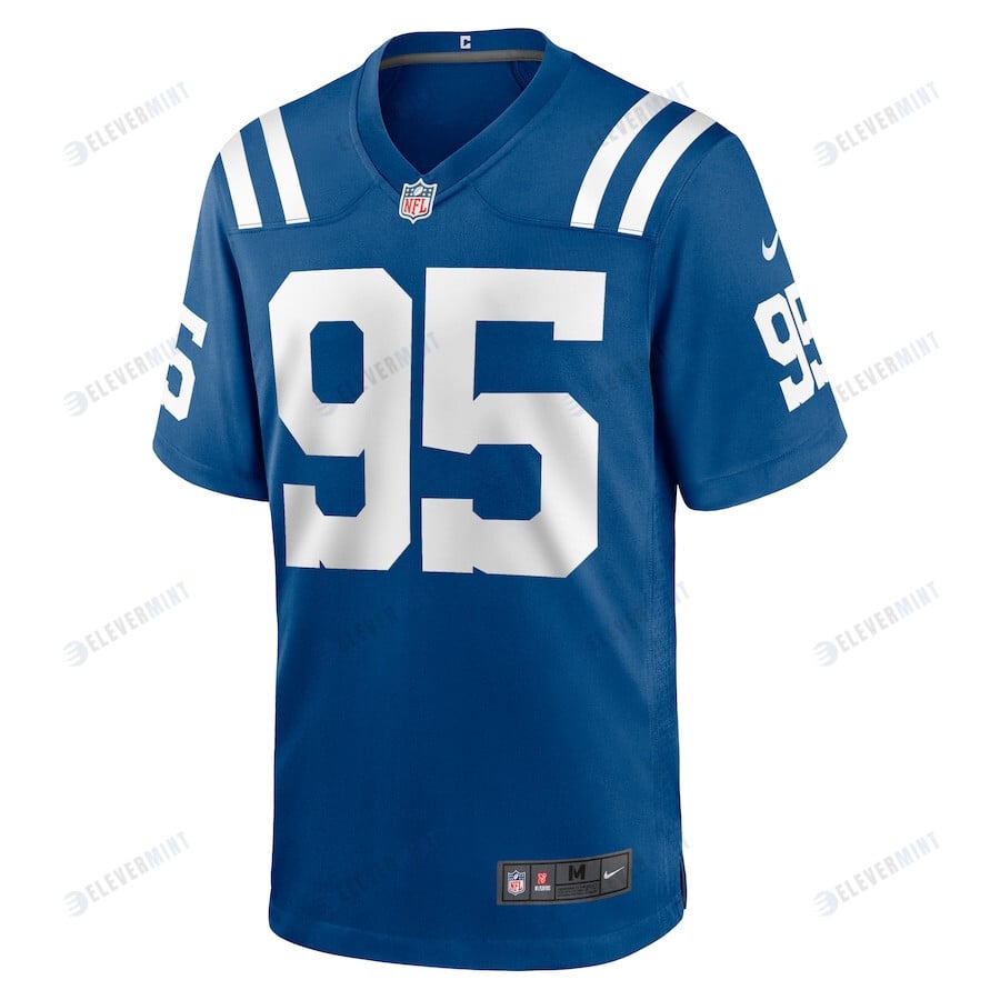 Adetomiwa Adebawore 95 Indianapolis Colts Men Team Game Jersey - Royal