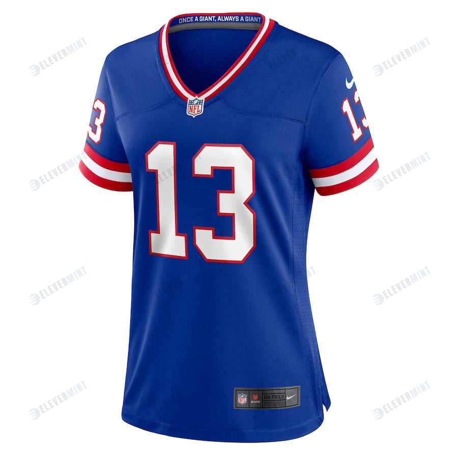 Jalin Hyatt 13 New York Giants Women Team Game Jersey - Royal
