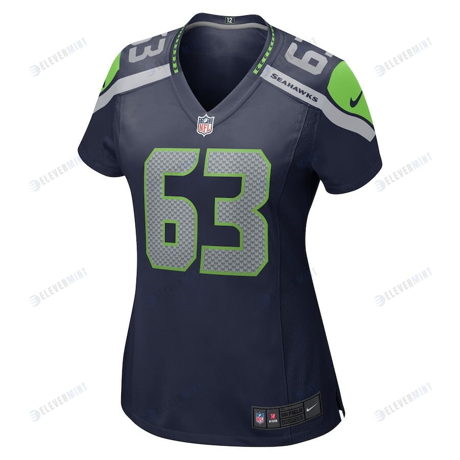 Evan Brown 63 Seattle Seahawks Women's Game Jersey - College Navy