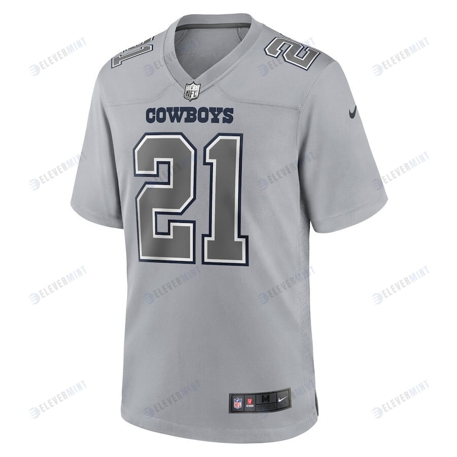 Ezekiel Elliott 21 Dallas Cowboys Atmosphere Fashion Game Jersey - Gray