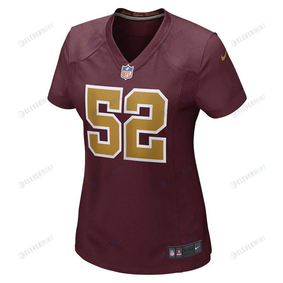 Jamin Davis 52 Washington Commanders Football Team Game Women Jersey - Burgundy