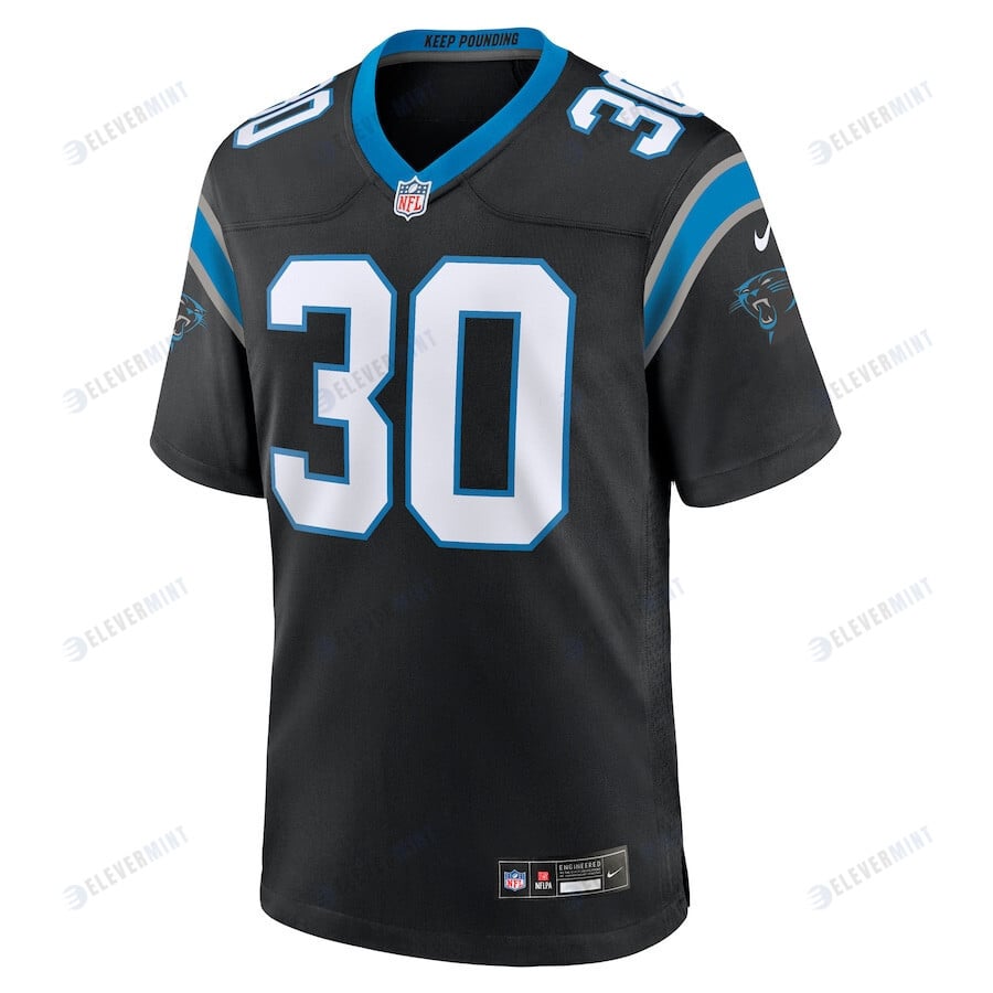 Chuba Hubbard 30 Carolina Panthers Team Game Men Jersey - Black