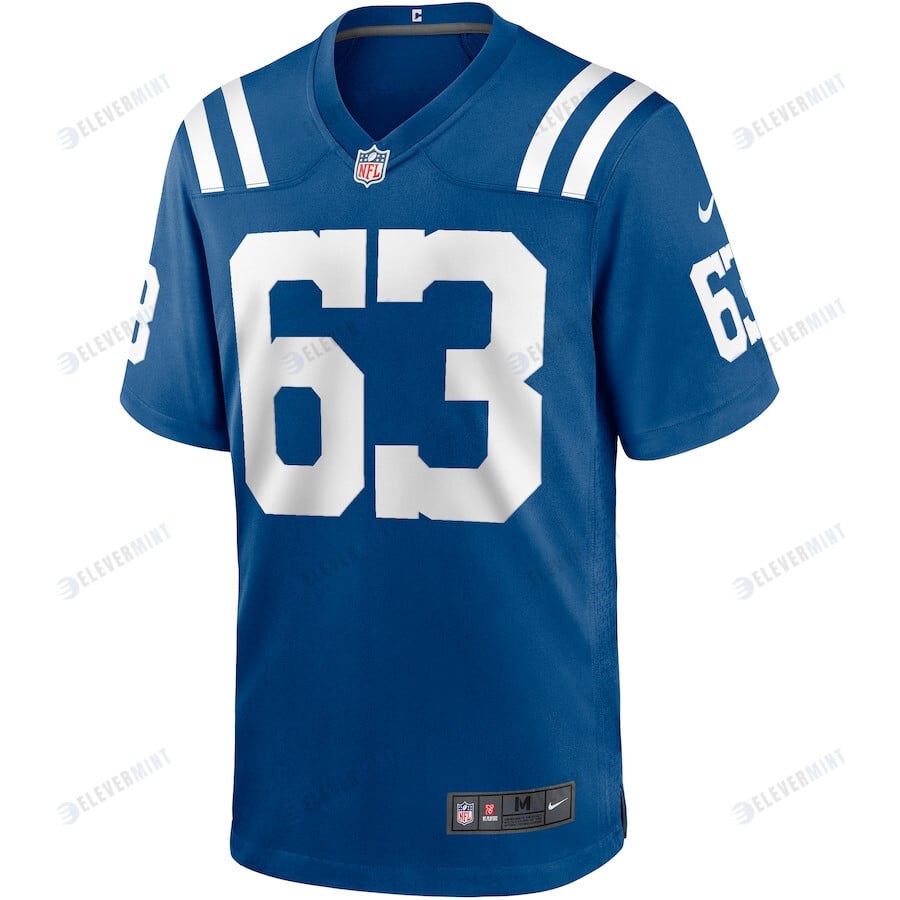 Jeff Saturday 63 Indianapolis Colts Men Team Game Jersey - Royal