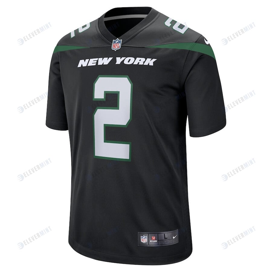 Zach Wilson 2 New York Jets YOUTH Game Jersey - Black